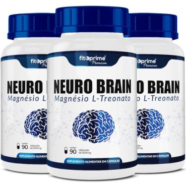 Imagem de Kit 3 Magnésio L-treonato Puro Neuro Brain 90cps Fitoprime