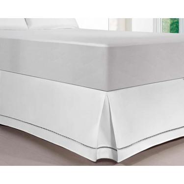 Imagem de Saia Box Solteiro Americanflex Ponto Palito Branca 88x188x32cm