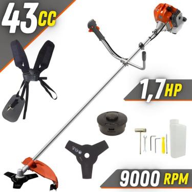 Imagem de Roçadeira Aparador de Grama Á Gasolina Tekna RL430ACN-TK Motor 2T 43cc 1,7HP Modelo Com...
