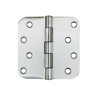 Imagem de Hinge Outlet Dobradiças de porta de aço inoxidável de grau marítimo 316, 10 cm com raio de 5/8 polegada, pino não removível, altamente resistente à ferrugem - pacote com 3