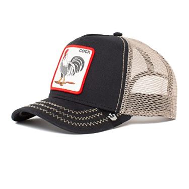 Imagem de Goorin Bros. Boné de caminhoneiro The Farm Original Seasonal Snapback para homens e mulheres, Preto (galo), Tamanho Único