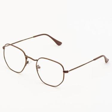 Imagem de Armação Óculos de Grau Feminina Metal / Hexagonal- Óculos Sunrise-Feminino