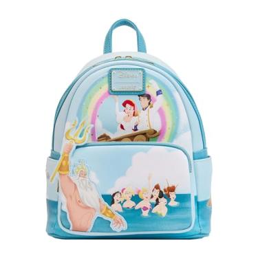 Imagem de Loungefly Mini Mochila Disney Pequena Sereia Tritons Oficial Azul Mini Mochila