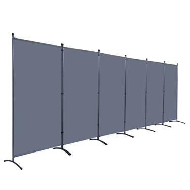 Imagem de JVVMNJLK Divisória de sala interna, divisória de escritório portátil, divisória de sala, divisória de parede, 6 painéis, divisória dobrável, divisórias, divisórias de parede para separador de ambiente