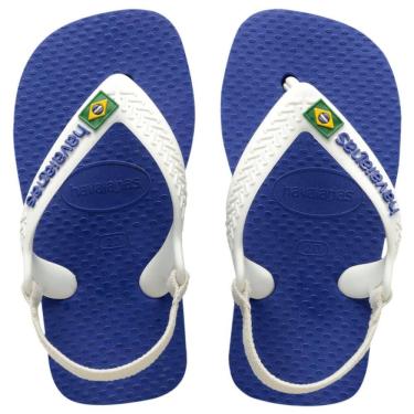 Imagem de Chinelo Dedo Borracha Infantil Menino Casual Dia a Dia Passeio Havaianas Baby Brasil Logo