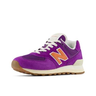 Imagem de New Balance Tênis feminino 574 V2 Sea Salt, Uva Concord, Argila de Campo Interno/Sal Marinho, 7