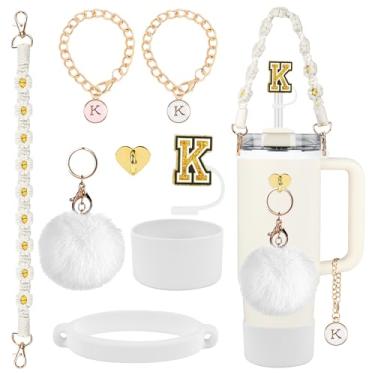 Imagem de Conjunto de acessórios para copos Stanley, tampa de canudos para copo Stanley, alça de alça de garrafa de água, bota de garrafa de água de silicone, compatível com copo de 30 e 1,134 g com alça,