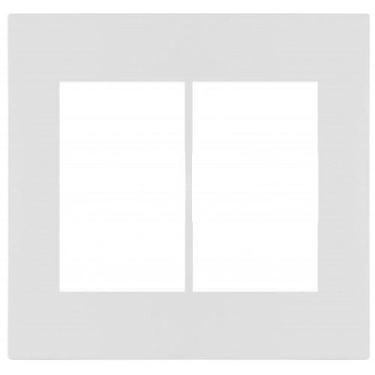 Imagem de Placa Para 6 Modulos Suporte 4X4 Branco Satin Brs12475-3Br - Blux Rect