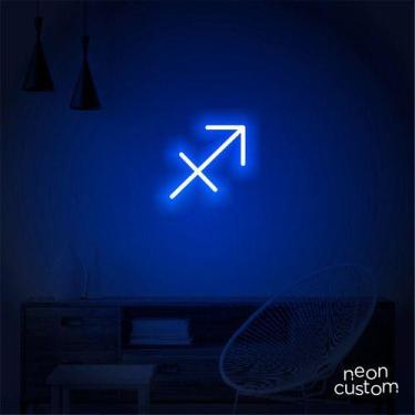 Imagem de luminaria letreiro Neon Led Signo Sagitário 100x55 luminoso decoração 