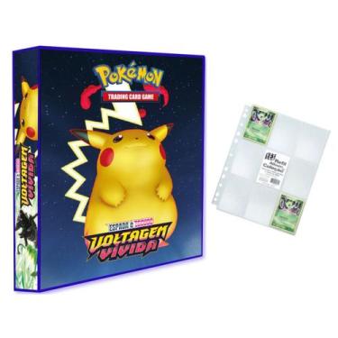 Imagem de Álbum Pasta Fichário Pokemon com 10 Folhas YES 9 Bolsos Espada e Escud