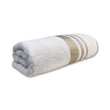 Imagem de Toalha de Banho - Felpuda - Toscana - 100% Algodão - Margex, Branco