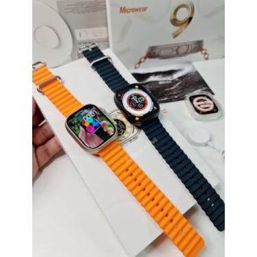 Imagem de relogio ultra 9, inteligente, carregador por indução, laranja e preto!
