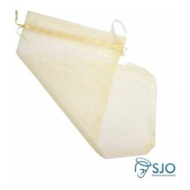 Imagem de 25 Saquinhos de Organza Amarelo para Chinelo 20 X 35 cm - SJO Artigos 
