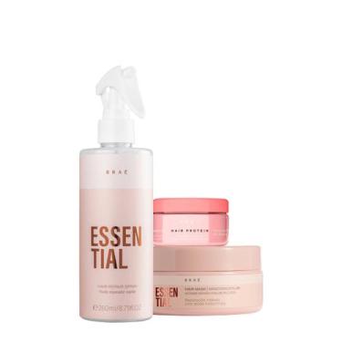 Imagem de Kit Braé Essential Máscara P Fluído e Hair Protein (3 produtos)
