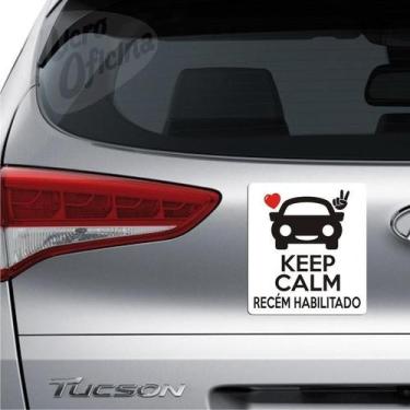 Imagem de Ímã De Carro Keep Calm - Recém Habilitado - Aplique E Retire! - Micro 