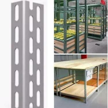 Imagem de Cantoneira 3x5 perfurada em aço L3 Medindo: 2,00m Chapa 16 kit com 4 u