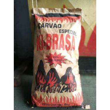 Imagem de Carvão Vegetal ESPECIAL KI-BRASA 100% Eucalipto Pacote de 8 KG - Carvã