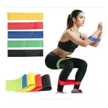 Imagem de Kit Faixa Elástica Band Extensor 5 Níveis Resistance Belt - Top Total