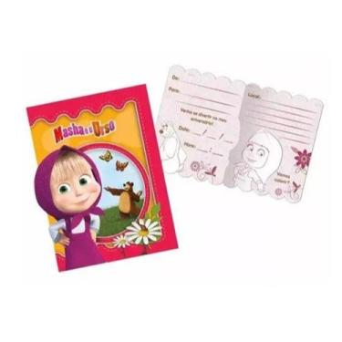 Imagem de Convite de Aniversário Masha e o Urso - 24 Unidades - Regina