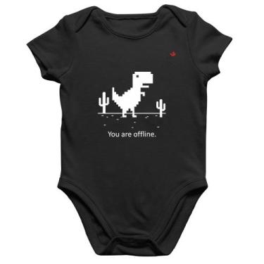 Imagem de Body Bebê Algodão You are offline - Foca na Moda, Preto, G