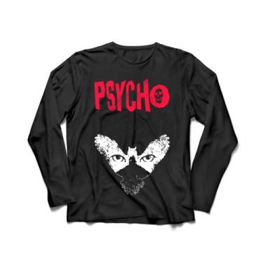 Imagem de Camiseta Manga Longa Feminina Psicose Cinema - Ultrav Store, Preto, GG