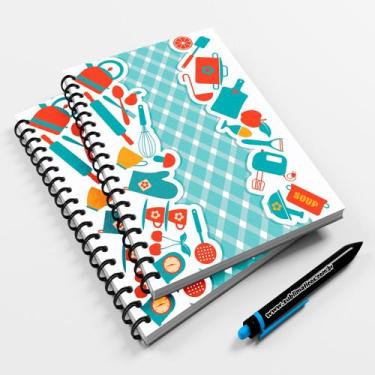 Imagem de Caderno Pequeno 20x14cm Receitas Modelo 01 - Premium