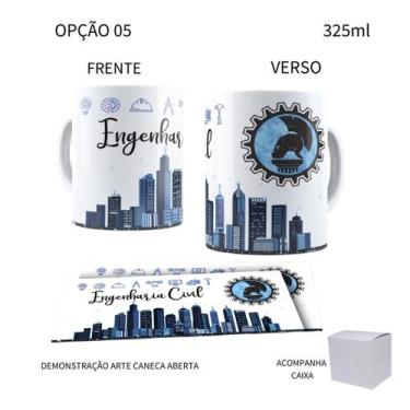 Imagem de Caneca 325ml Engenharia Civil Engenheiro Engenheira - LARANJA E MIMOS