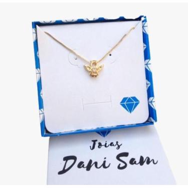 Imagem de Colar com pingente de Anjo anjinho folheado a Ouro 18k - Joias Dani sa
