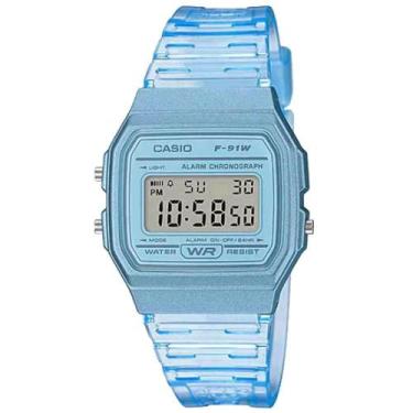 Imagem de Relógio Feminino Casio Digital F-91WS-2DF-SC Azul F91WS