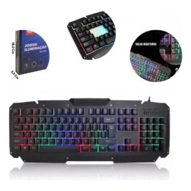Imagem de Teclado Gamer Led Painel De Metal Altomex A-gk600 Cor De Teclado Preto