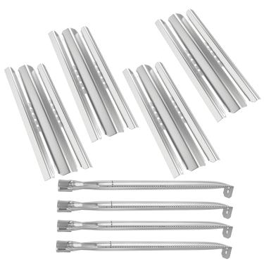 Imagem de BBQration Peças de churrasqueira para churrasqueiras Napoleon LEX 485, LEX 605, LEX 730, Mirage 485 605 Series, peças de substituição de placa térmica e queimador LEX 485,16 cm integradas para