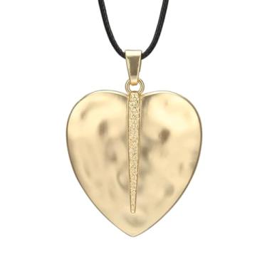 Imagem de JAOYU Colares boêmios para mulheres, colar de couro, pingente de madeira, gargantilha longa, marrom, círculo, boho, joia hippie, One Size, Couro sintético, Sem Pedra Preciosa