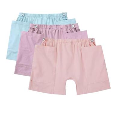 Imagem de Pacote com 3 shorts de urina para mulheres, bolsa de drenagem de ostomia, calça de cuidados com incontinência, shorts de cateter, G