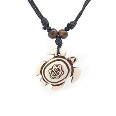 Imagem de Scddboy Colar com pingente de tartaruga marinha havaiana para homens e mulheres, Resina, Sem Pedra Preciosa