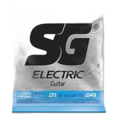Imagem de Encordoamento Guitarra 011  SG  Mais Corda Mi E  palheta