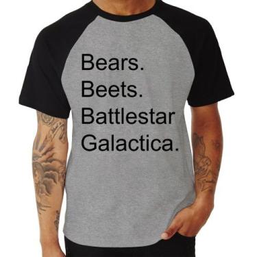 Imagem de Camiseta Raglan Bears. Beets. Battlestar Galactica. - Foca na Moda, Ci