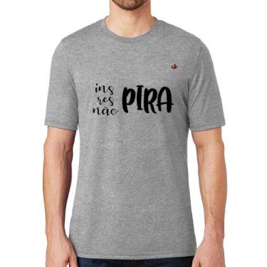Imagem de Camiseta Inspira, respira, não pira - Foca na Moda, Cinza, G