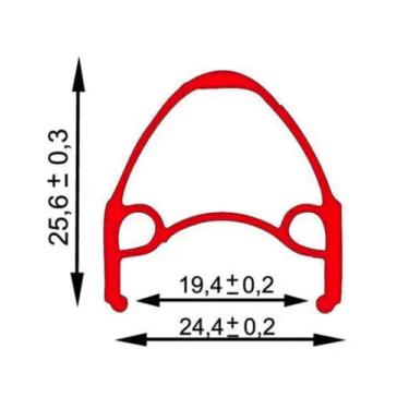 Imagem de Aro Vzan Escape 26/36f Polido P04 V Brake S/Ilhos C/Ads, 26