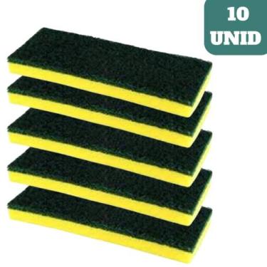 Imagem de Esponja GG Esfregão Abrasivo Lava Piso Azulejo 10 unid - MOP