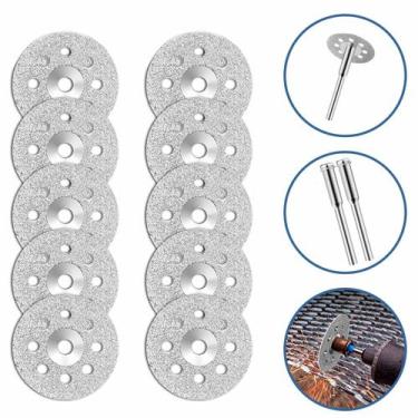 Imagem de Kit Mini Disco Corte Diamantado Micro Retifica Premium Corta Piso Vidr