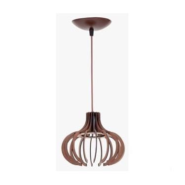 Imagem de Luminária Pendente Madeira Ana Maria (IMBUIA)