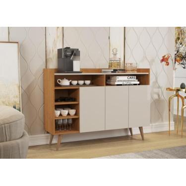 Imagem de Buffet Aparador Balcão Celta com 3 Portas e Nichos para Decoração e Or