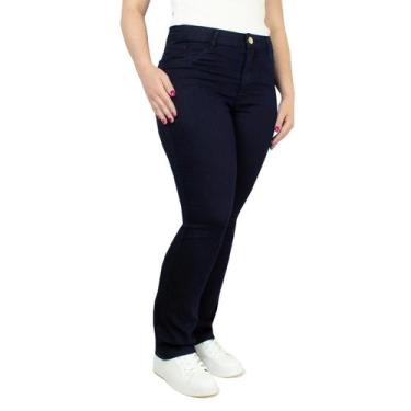 Imagem de Calça Jeans Feminina Com Lycra - Almix, 56, Escura