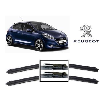 Imagem de Par de Palhetas Limpador de Parabrisa Dianteiro Peugeot 208 2012 2013 2014 2015 2016 2017 2018 2019 2020