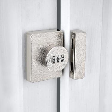 Imagem de Wocoe Fechadura prateada para gabinete, trava mecânica com senha, sem chave de 3 dígitos, protege a privacidade, para armários, gavetas, janelas, armário, jardim, banheiro e porta deslizante.