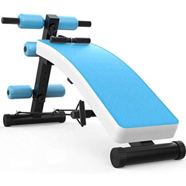 Imagem de Banco utilitário ajustável/dobrável para academia em casa, levantamento de peso e treinamento de força, ajustável em forma de arco, banco de sentar, crunch, exercício físico, treino