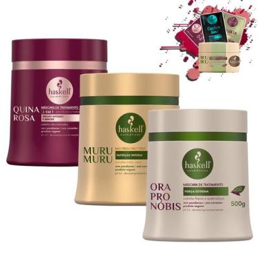 Imagem de Kit Cronograma Capilar Haskell Quina+Muru+Ora 500gr