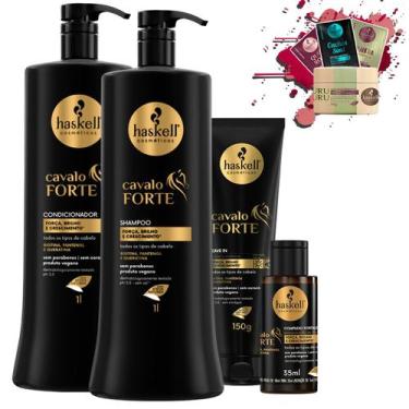 Imagem de Kit Haskell Cavalo Forte Sh Cond 1L Leave Complexo