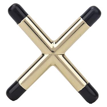 Imagem de plplaaoo Suporte de ponte antiderrapante de metal para descanso de taco de sinuca para bilhar acessório de bilhar para jogadores profissionais e entusiastas feito de revestimento de cobre de metal