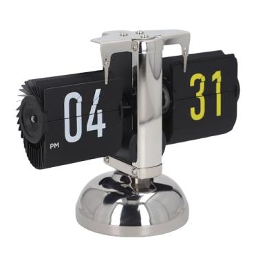 Imagem de Relógio Vintage Virado para Baixo, Relógio de Engrenagem Interna do Relógio de Calendário Automático Com Bateria Recarregável, Relógio de Mesa Digital Mecânico Retro para Baixo